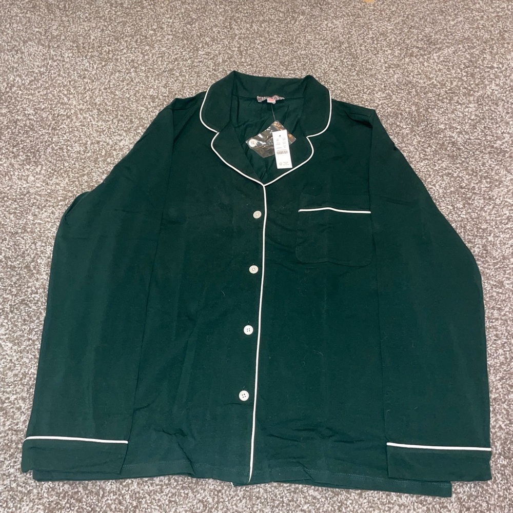 J.Crew Forest Green Pajama Set